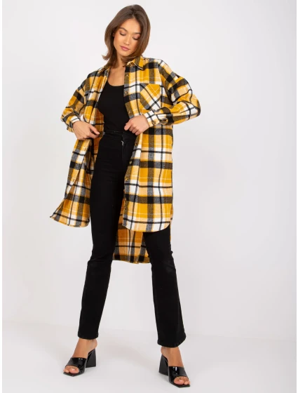 Dámska košeľa-EM-KS-003/07.35X-čierna a žltá