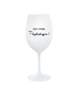 SOM HYDRA. RADA HYDRATUJEM! - biely pohár na víno 350 ml