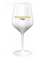 DEFRAGMENTÁCIA MOZKU - biely nerozbitný pohár na víno 470 ml
