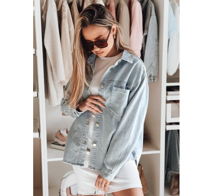 Dámska nadrozmerná džínsová bunda BLUEDIVA modrá FashionStreet TY4900