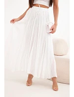 Dámská maxi bavlněná sukně s gumičkou v pase camelová