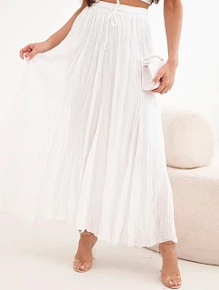 Dámská maxi bavlněná sukně s gumičkou v pase camelová