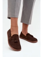 Skórzane Zamszowe Mokasyny Typu Barefoot Zazoo 322 Czekoladowe