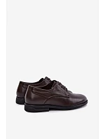 Pánské elegantní polobotky tmavě hnědé model 22539702 - EVENTO