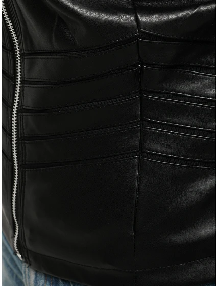 Dámská koženková bunda model 22103952 černá - FashionStreet Dámská koženková bunda model 22103952 černá - FashionStreet