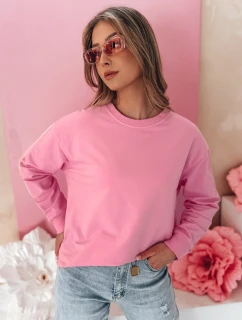 Dámska jednofarebná mikina LUMIVIA pink FashionStreet BY1371