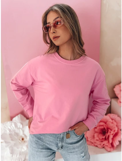 Dámská jednobarevná mikina růžová Dstreet model 21985696 - FashionStreet