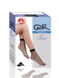 Sieťované ponožky kabaretky Gatta Tan nr 2