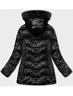 Černá zimní bunda s odepínací kapucí model 21246719 - S'WEST Černá zimní bunda s odepínací kapucí model 21246719 - S'WEST
