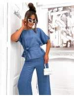 Svetlomodrá dámska letná dvojdielna súprava (82198)