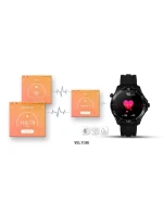 Černý silikonový řemínek + černý náramek model 21805557 - VELTORI