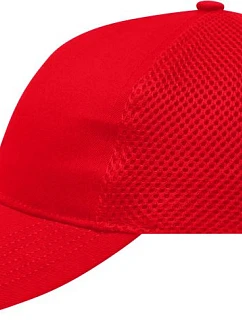 Daiber MB 6216 6-panelová čiapka z priedušnej sieťoviny 03.6216 červená