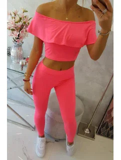 Súprava volánikov ružová neónová