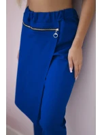 Punto Milano Zimní kalhoty s ozdobným zipem chrpově modrá Punto Milano Zimní kalhoty s ozdobným zipem chrpově modrá