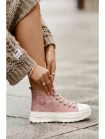Zateplené Dámské Tenisky Na Platformě Big Star model 21676727 Růžové - Big Star Shoes