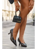 Lakované Lodičky na Podpatku Čokoládové model 21710730 - Boto