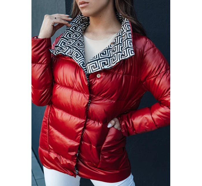 Dámska prešívaná prechodná bunda DELSY červená FashionStreet TY4417