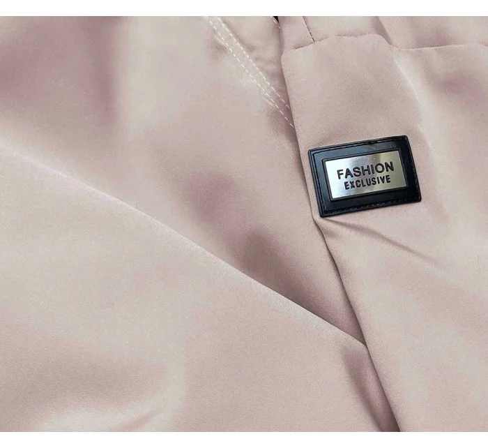 Tenká béžová dámská bunda s ozdobnou lemovkou model 18340725 - S'WEST