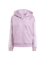 Dámska fleecová mikina adidas Essentials 3-Stripes s kapucňou a zipsom fialová JY3080 Dámska fleecová mikina adidas Essentials 3-Stripes s kapucňou a zipsom fialová JY3080