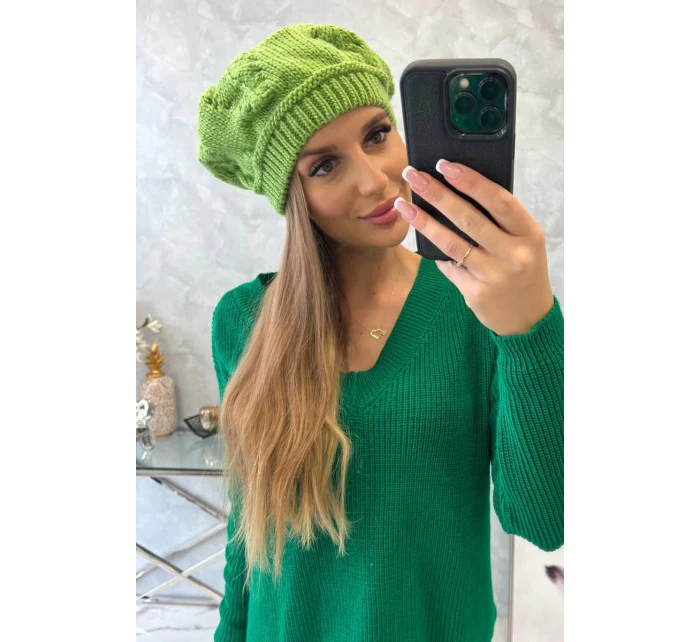 Dámská čepice Sofia model 18752195 pistácie - K-Fashion Dámská čepice Sofia model 18752195 pistácie - K-Fashion