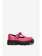 Lakierowane Skórzane Półbuty Z Klamrą Zazoo 20183 Fuksja Lakierowane Skórzane Półbuty Z Klamrą Zazoo 20183 Fuksja