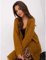 Sweter AT SW model 18970032 ciemny żółty - FPrice Sweter AT SW model 18970032 ciemny żółty - FPrice