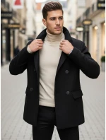 Pánsky čierny kabát FashionStreet CX0433