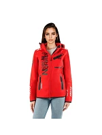 Geographical Norway Reine Red/Black LADY 007 Red (WU8187F/GNO-RED-BLACK)/WU8088 dámska softshellová bunda s kapucňou