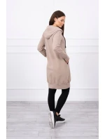 Mikina s kapucňou tmavo béžová Mikina s kapucňou tmavo béžová