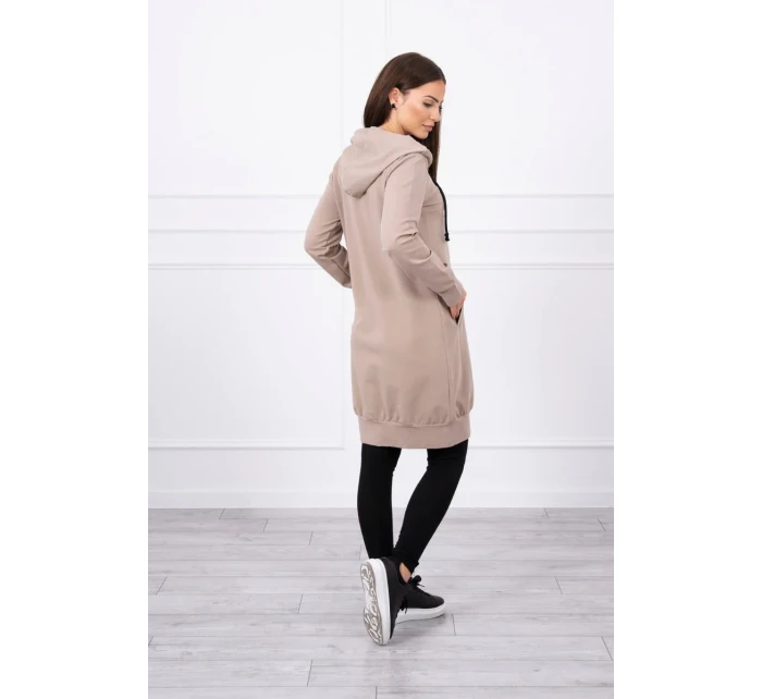 Mikina s kapucňou tmavo béžová Mikina s kapucňou tmavo béžová