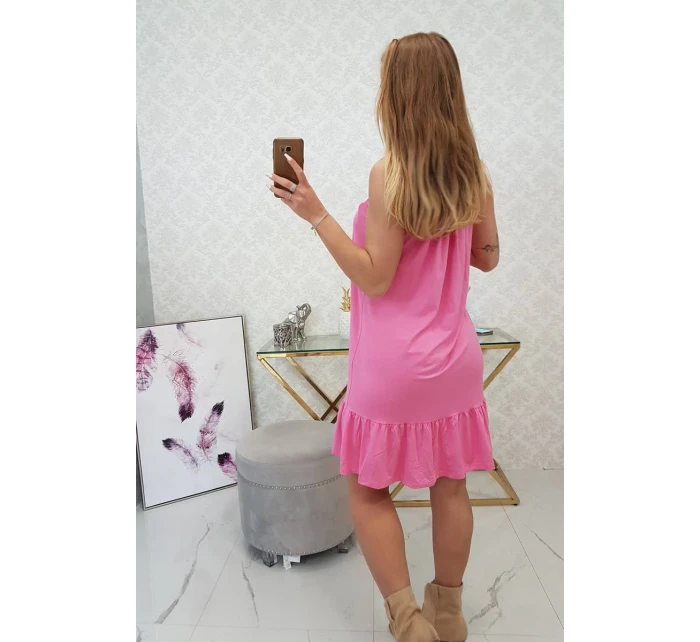 Šaty s model 18746967 páskem růžové - K-Fashion Šaty s model 18746967 páskem růžové - K-Fashion