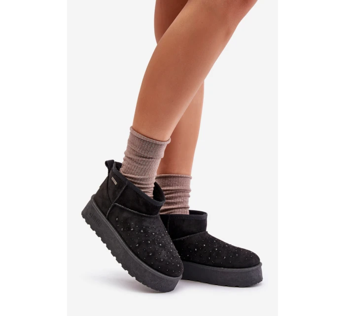 Sněhule se zdobením na platformě Big Star model 21676183 černé - Big Star Shoes Sněhule se zdobením na platformě Big Star model 21676183 černé - Big Star Shoes