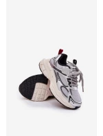 Sneakersy Dziecięce Na Grubej Podeszwie Srebrne Xairana Sneakersy Dziecięce Na Grubej Podeszwie Srebrne Xairana