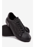 Męskie Trampki Eko Skórzane Big Star OO174019 Czarne