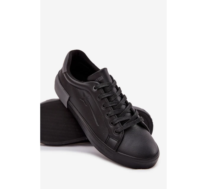 Męskie Trampki Eko Skórzane Big Star OO174019 Czarne