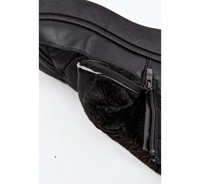 Dámské zimní boty na platformě vyhřívané kožešinkou černé Tahlira Dámské zimní boty na platformě vyhřívané kožešinkou černé Tahlira