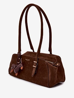 Kožená kabelka z imitace semiše s přívěskem model 22111598 - Flora&Co