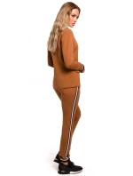 M459 Blejzer s pruhovanými rebrovanými manžetami - čierny