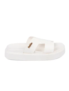 Praktické biele ponožky s platformou pre ženy