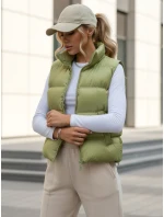 Dámská prošívaná vesta pistáciová Dstreet model 21970424 - FashionStreet