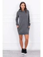 Off White šaty graphite melange