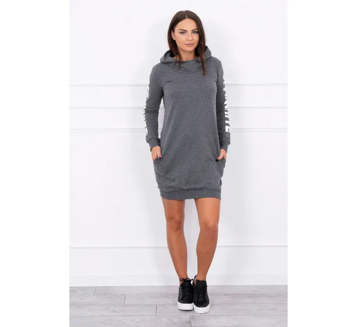 Off White šaty graphite melange