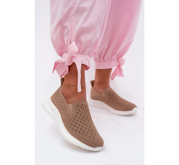 Dámské nazouvací síťované polobotky Béžové model 22123303 - EVENTO
