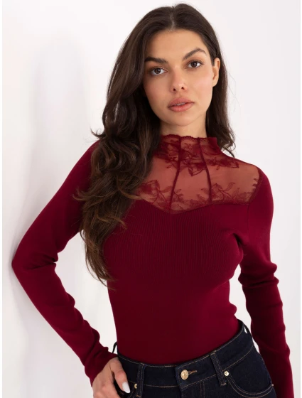 Sweter PM SW model 21771736 bordowy - FPrice