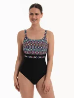 Dámske jednodielne plavky Style Melilla 6256 444 Black Mix - Anita