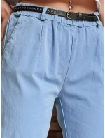 Dámské kalhoty chinos s páskem modré Dstreet model 21986512 - FashionStreet