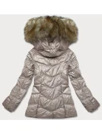 Dámska prechodná prešívaná bunda v ťavej farbe (H-205-1) Dámska prechodná prešívaná bunda v ťavej farbe (H-205-1)