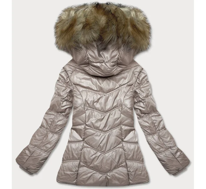 Dámska prechodná prešívaná bunda v ťavej farbe (H-205-1) Dámska prechodná prešívaná bunda v ťavej farbe (H-205-1)