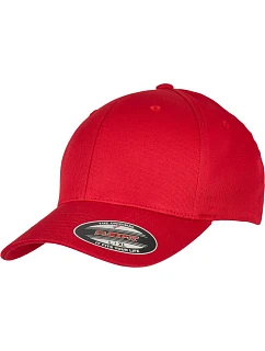 6 panelová kšiltovka z bio bavlny red model 22537034 - Flexfit