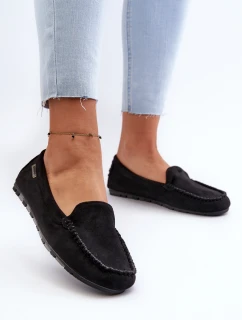 Dámské mokasíny z semiše černé model 21659292 - Boto